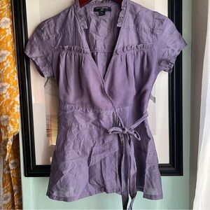 Banana Republic Lilac Wrap Shirt Size PXS